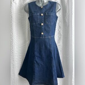 J. Crew Factory Blue Denim Dress